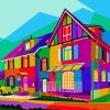 Colorful Pop Art House Paint By Number