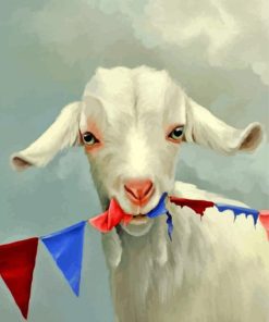 White Goat Paint By Number