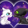 Cute Toothless And Light fury Paint By Number