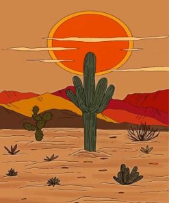 Desert Landscape Paint By Number