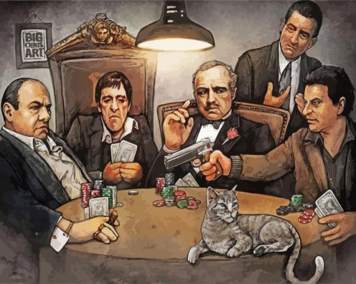 Gangsters Playing Poker Paint By Numbe