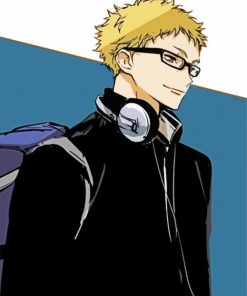 Haikyuu Tsukishima Side Profile Paint By Number