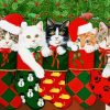 Kittens In Christmas Stockings Paint By Number