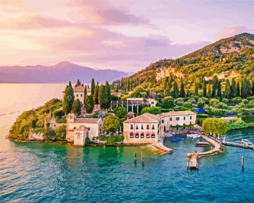 Lake Garda Italy Paint By Number