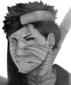 Monochrome Zabuza Momochi Anime Paint By Number