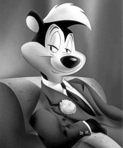 Pepe Le Pew Monochrome Paint By Number