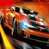 Orange Racing Car Paint By Numbe