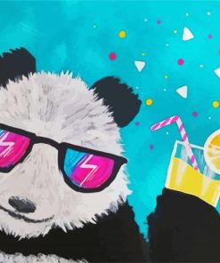 Panda Wearing Sunglasses Paint By Number