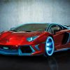 Red Lamborghini Paint By Number