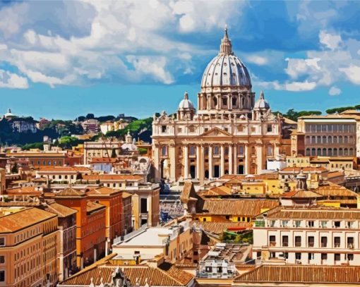 Saint Peter's Square Vatican Paint By Number