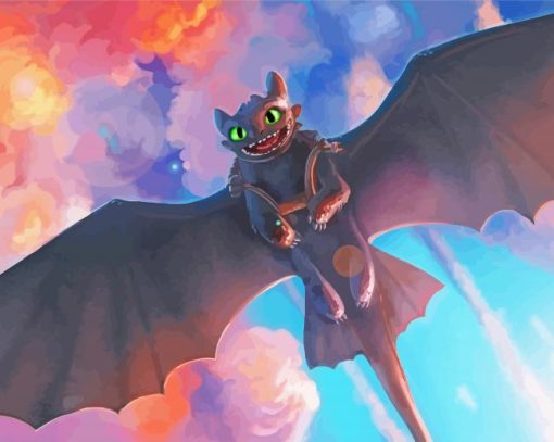 Toothless Night Fury Paint By Number