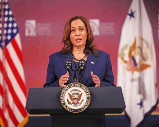 US Vice President Kamala Harris Paint By Number