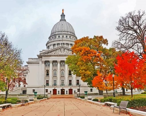 State Capitol Madison Paint By Number