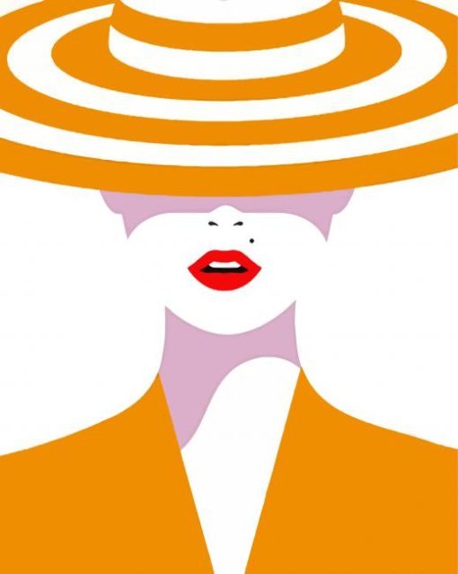 Woman With Yellow Sunhat Paint By Number