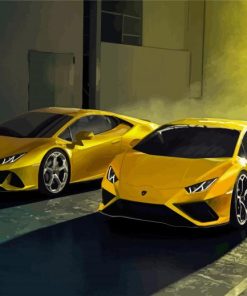 Yellow Lamborghini Huracan Cars Paint By Number