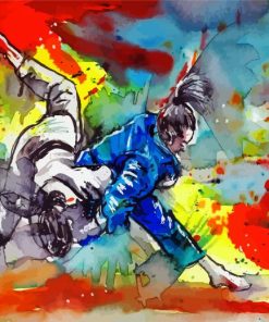 Abstract Judoka Paint By Number