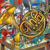 Abstract Tuba Art Paint By Number