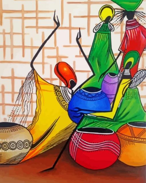 Abstract African Women Paint By Number