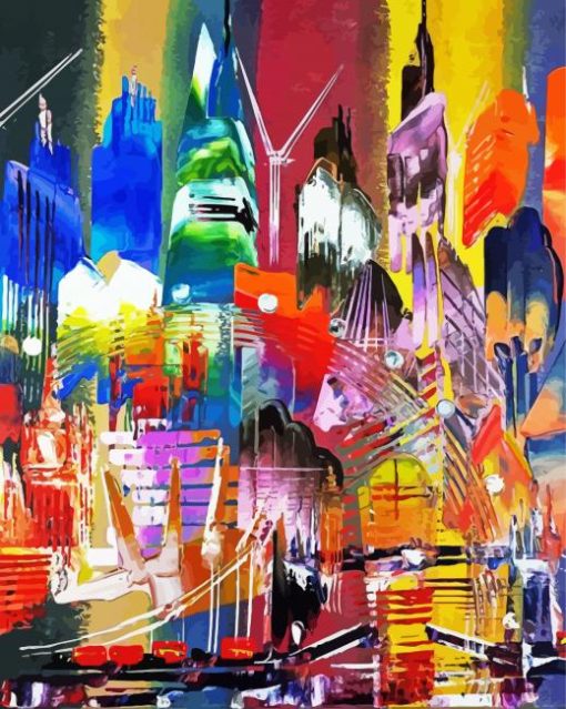 Abstract London City Paint By Number