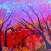 Abstract Trees Paint By Number