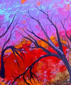 Abstract Trees Paint By Number