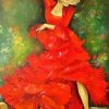 Abstract Woman Dancing Flamenco Paint By Number