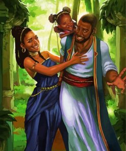 Adorable Black Family Paint By Number