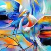 Aesthetic Abstract Crane Birds Paint By Number