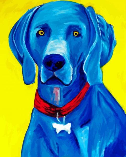 Aesthetic Blue Dog Art Paint By Number