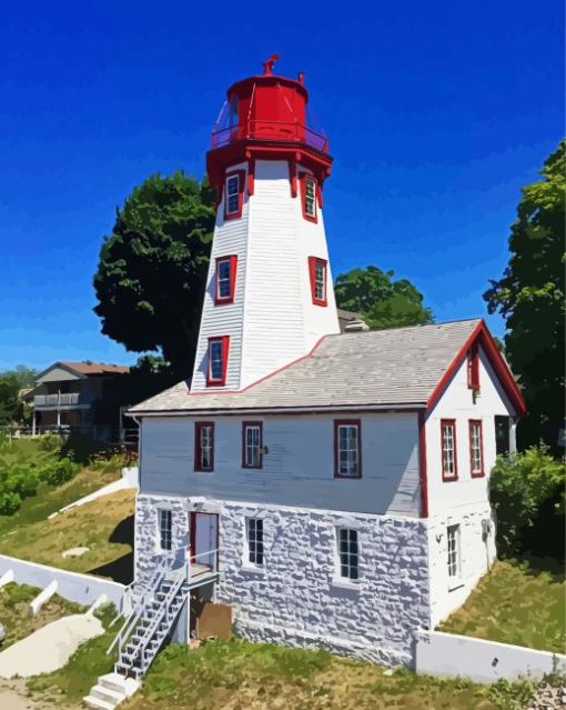 Aesthetic Kincardine Lighthouse Paint By Number