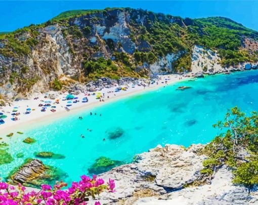 Aesthetic Lefkas Seascape Paint By Number