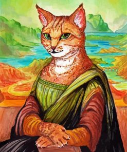 Aesthetic Mona Lisa Cat Art Paint By Number