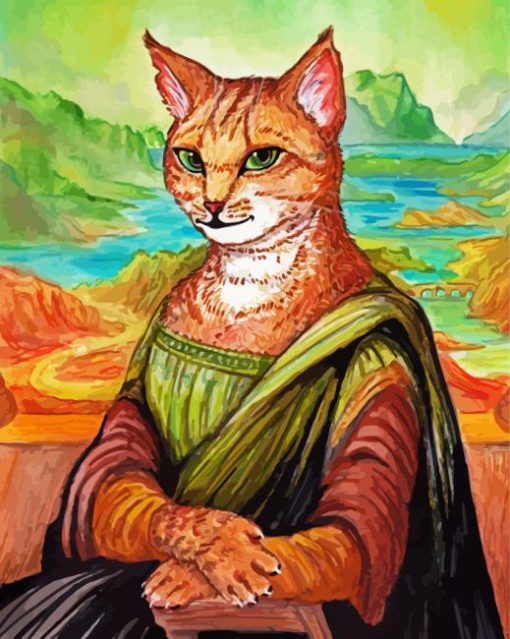 Aesthetic Mona Lisa Cat Art Paint By Number