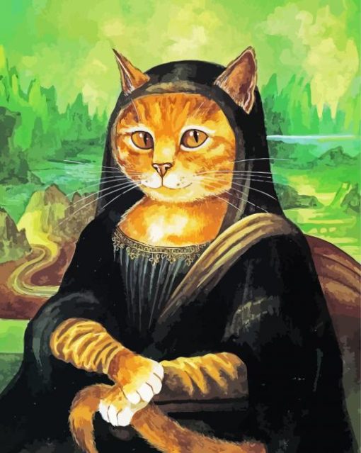 Aesthetic Mona Lisa Cat Paint By Number