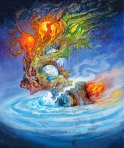 Aesthetic Yggdrasil World Tree Art Paint By Number