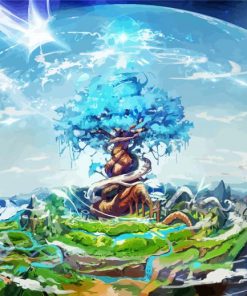 Aesthetic Yggdrasil World Tree Paint By Number