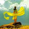 Aesthetic Prairie Woman In The Wind Art Paint By Number