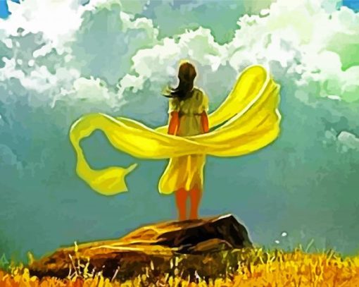 Aesthetic Prairie Woman In The Wind Art Paint By Number