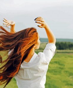 Aesthetic Prairie Woman In The Wind Paint By Number