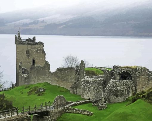 Aesthetic Urquhart Castle Paint By Number