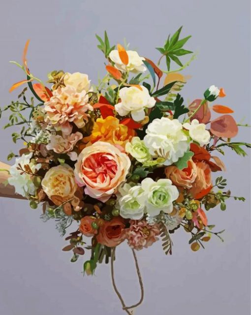 Aesthetic Bouquet Boho Flowers Paint By Number