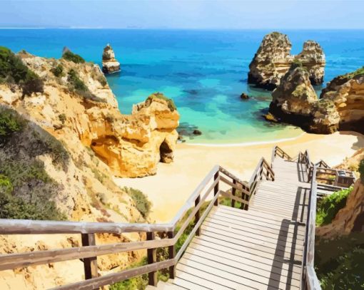 Algarve Beach Paint By Number
