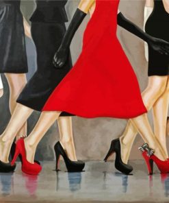 Be Different Woman With Red Shoes Paint By Number