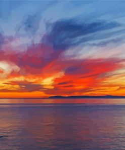 Beach Sunset In Catalina Island Paint By Number