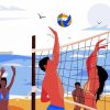 Beach Volleyball Match Paint By Number