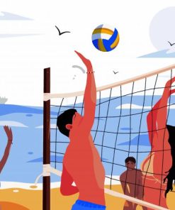 Beach Volleyball Match Paint By Number