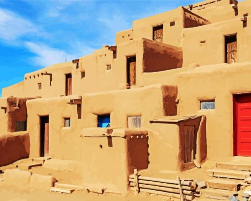 Beautiful Adobe House Paint By Number