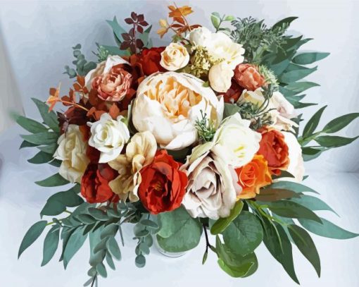 Beautiful Bouquet Boho Flowers Paint By Number