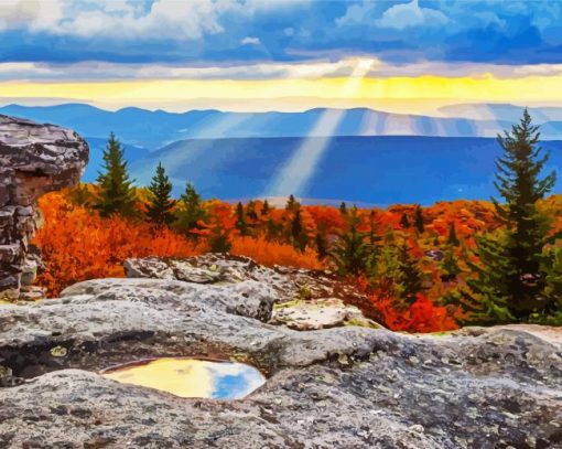 Beautiful Virginia Mountains Paint By Number