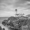 Black And White Fanad Head Lighthouse Paint By Number